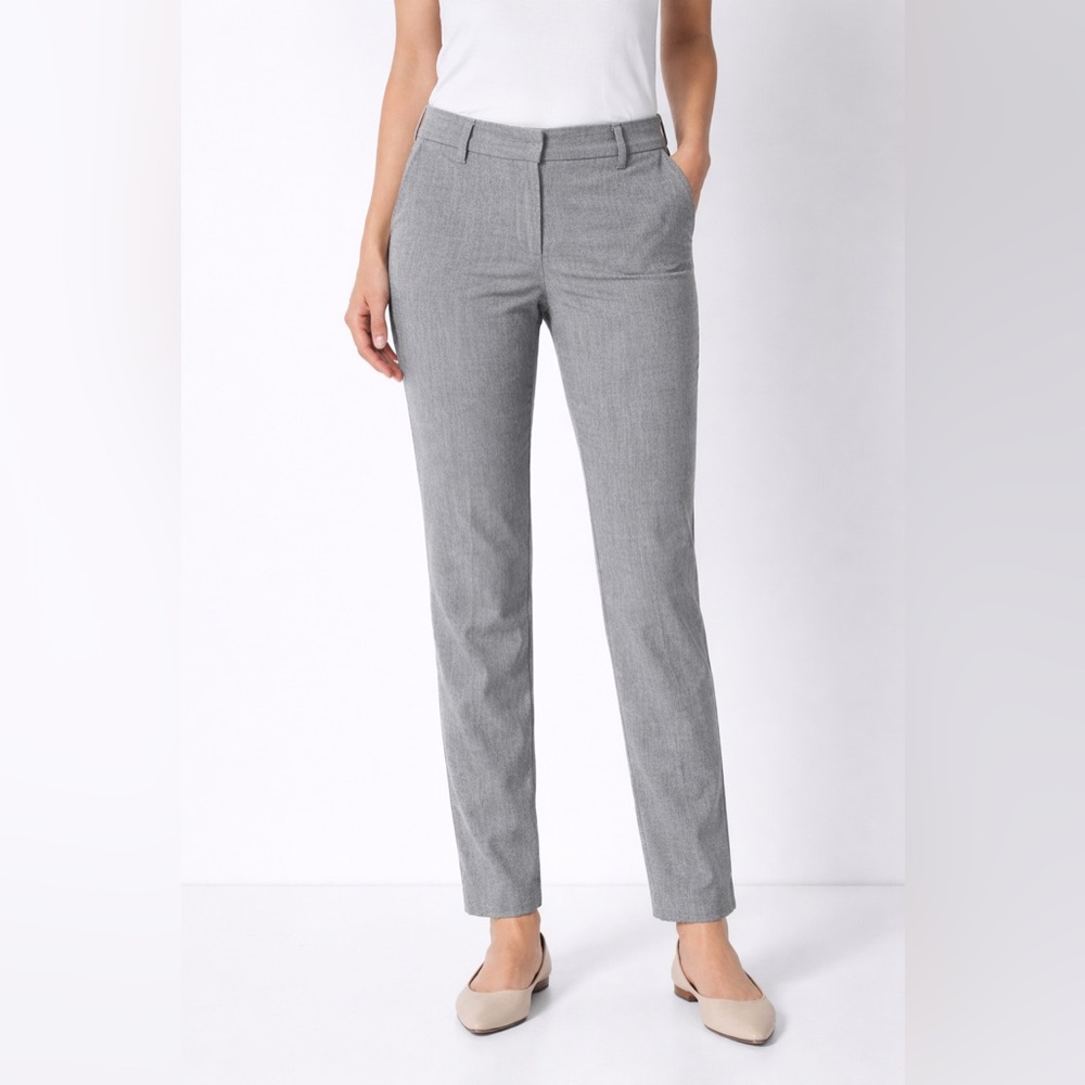 Babaton Grey Cigarette Dress Pants Slim Fit Tailored Size 6 Minimalist Fall Chic